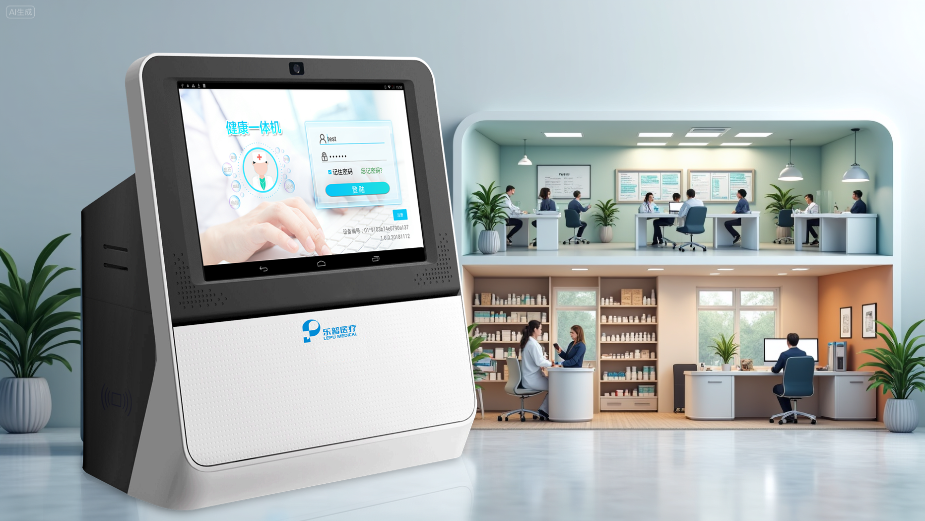  乐普健康一体机PC-704，开启“检诊管”智慧慢病健康管理新时代